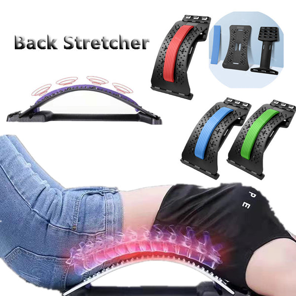 Back Stretcher | Adjustable Lumbar and Cervical Spine Support | Pain Relief